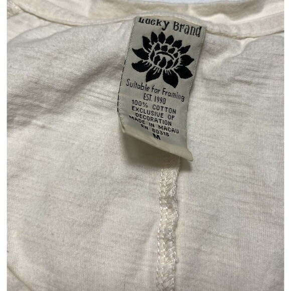 Women's Lucky Brand 100% Cotton Scoop Neck T-Shirt - Size M - Picture 3 of 3
